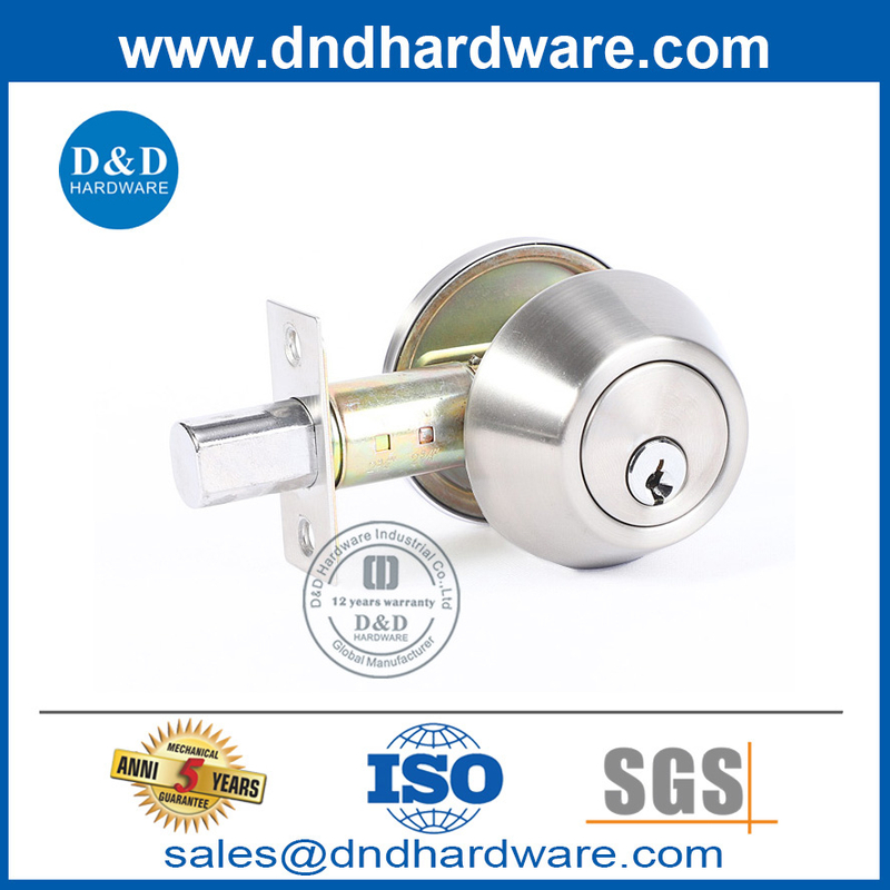 Round Type Zinc Alloy Silver Color Door Knob Lock Deadbolt-DDLK024