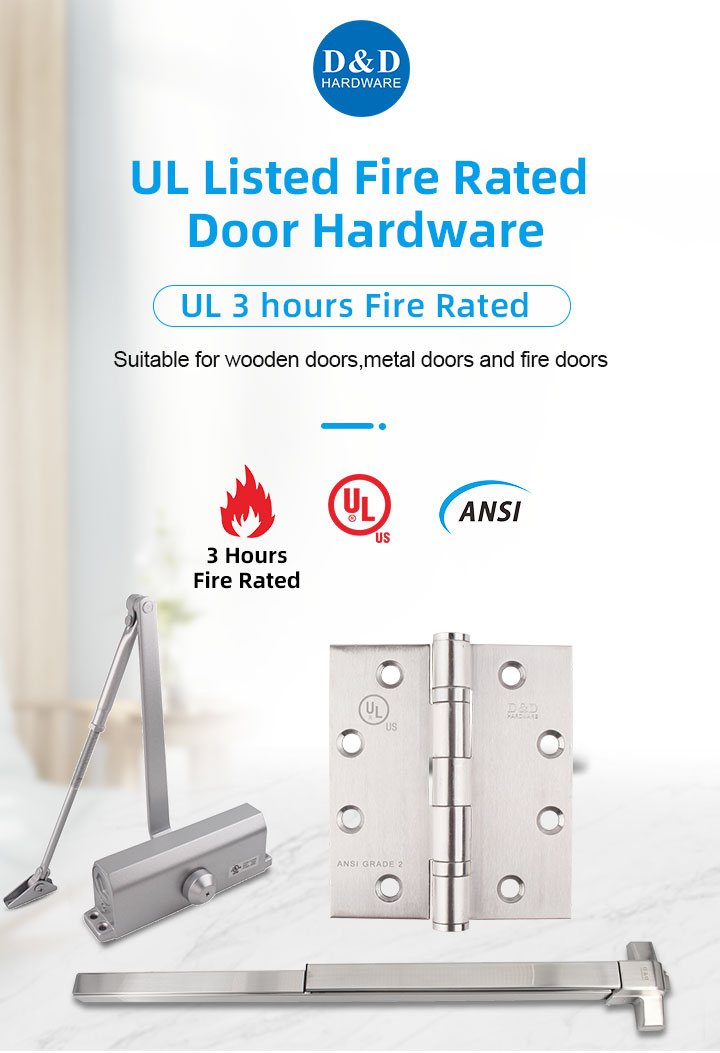Door hardware for fire-rated openings