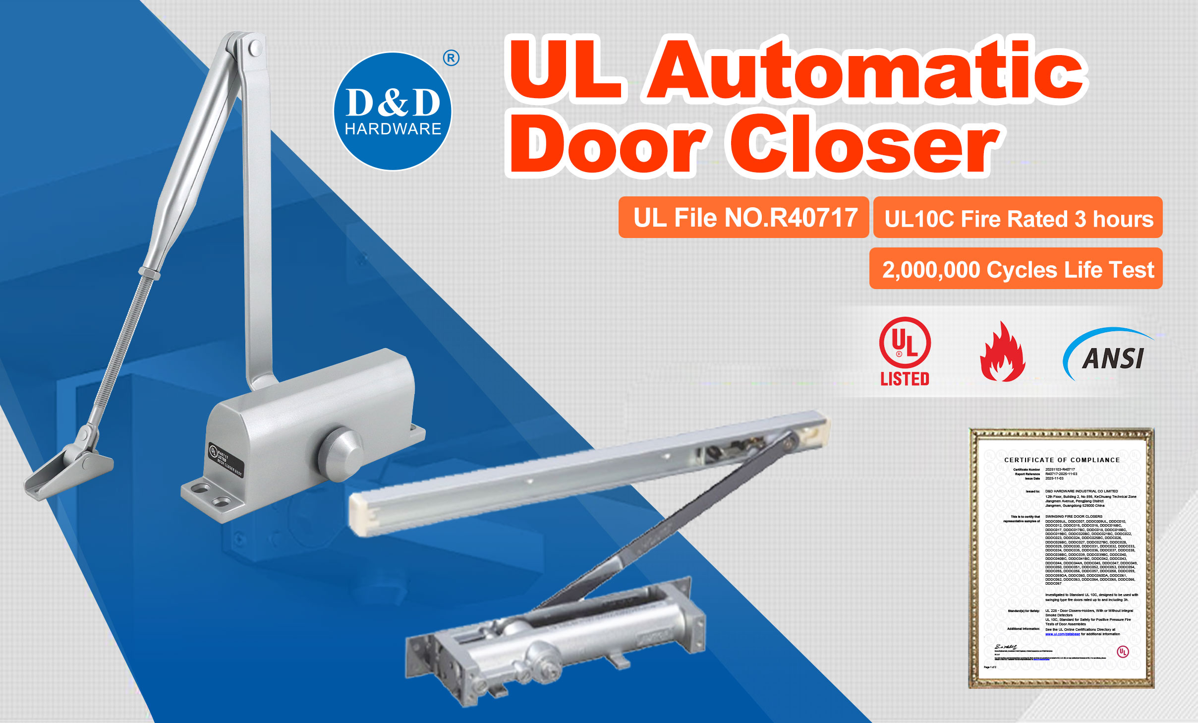UL Fire Rated Door Closer