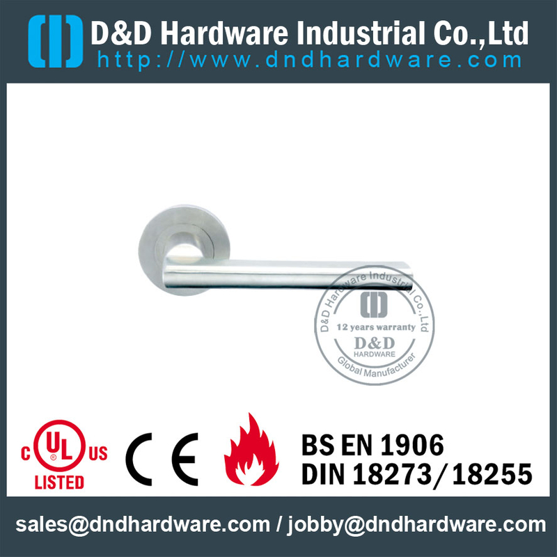 Popular Cast Solid Stainless Steel 316 Lever Handle for Commercial Doors -DDSH023