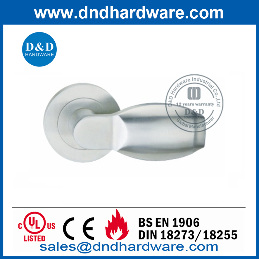 Small Stainless Steel Oval Lever Decorative Door Handle-DDSH031