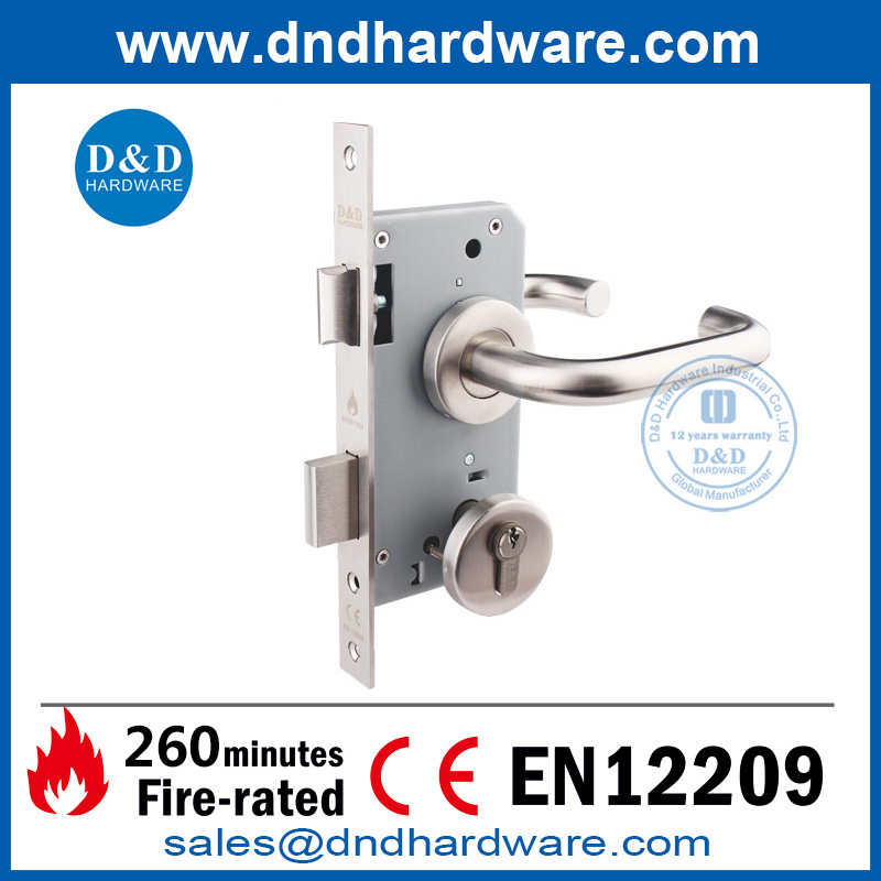 Solid SUS304 Mortise X-Ray Door Lock for Hospital-DDML027