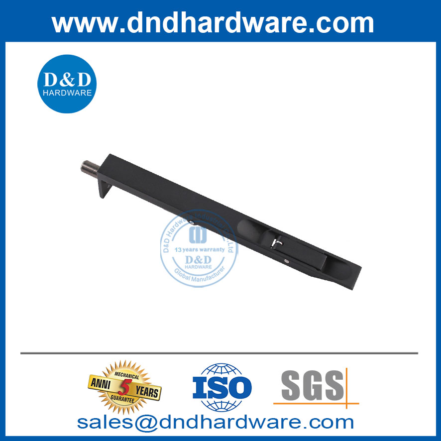 Stainless Steel 8 Inch Matte Black Timber Door Flush Bolt-DDDB001