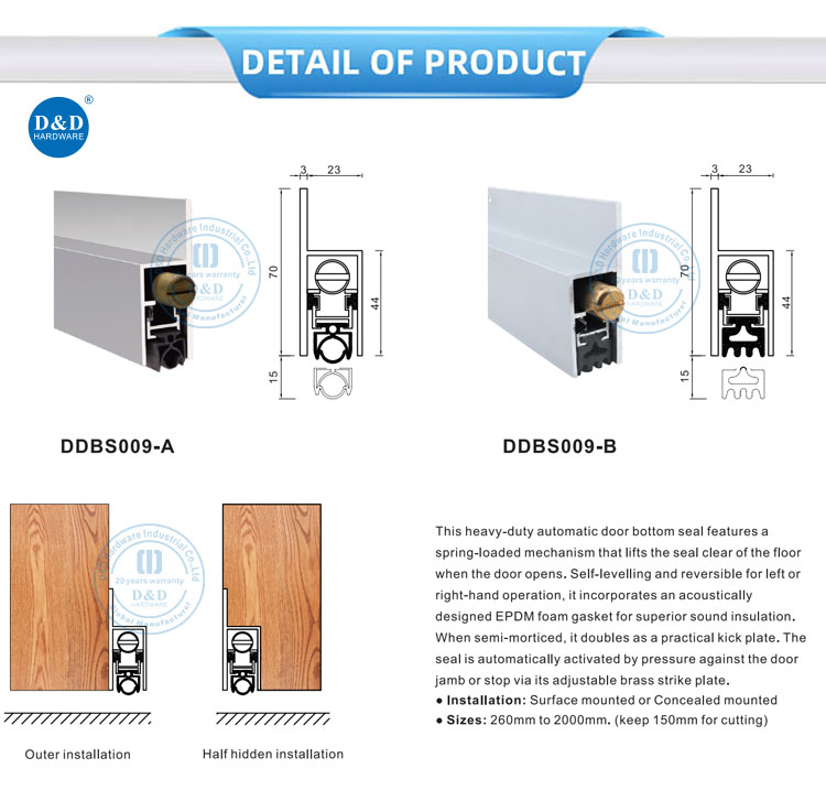 acoustic drop down door seal acoustic drop down door seal