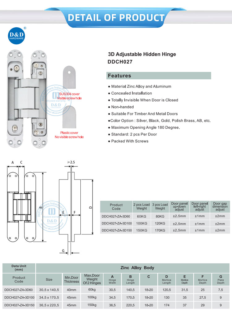 Zinc alloy 3D adjustable hinge Zinc alloy 3D adjustable hinge