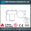Stainless steel double cylindrical wall mounted door stop for Bath Door- DDDS093