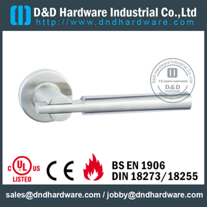 SUS316 fashion design round solid door handle for Commercial Door- DDSH165