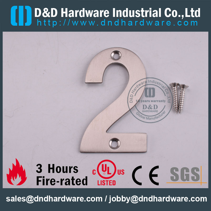 D&D Hardware-Construction Hardware SS304 Number Sign Plate DDSP013
