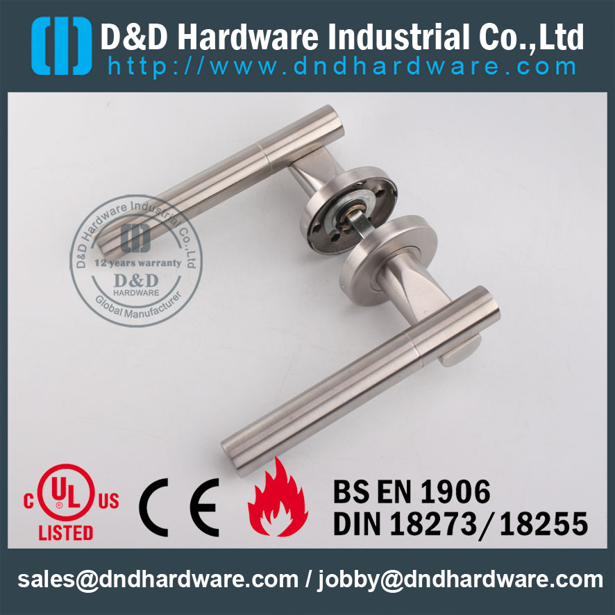 304 Grade Antirust Designer Lever Handle on Rose for Internal Door -DDSH018