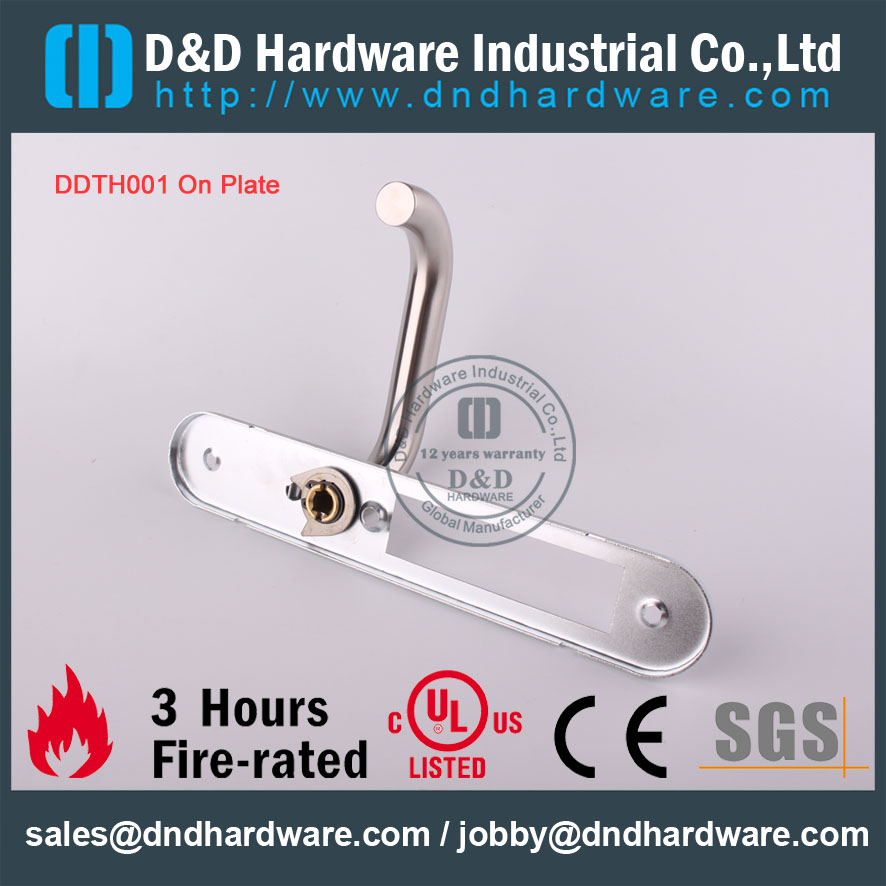 D&D Hardware-Decorative Design SS304 Tube lever handle with plate DDTP003