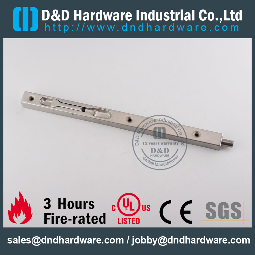 D&D Hardware-Stainless Steel Euro Interior Door Bolt DDDB008