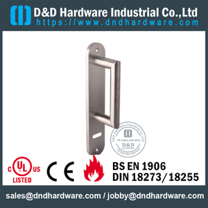 SUS304 Euro Profile Vertical Metal Door Handle with Plate for Argentina market