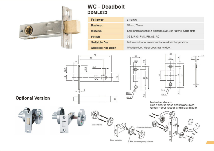WC-Deadbolt-D&D Hardware