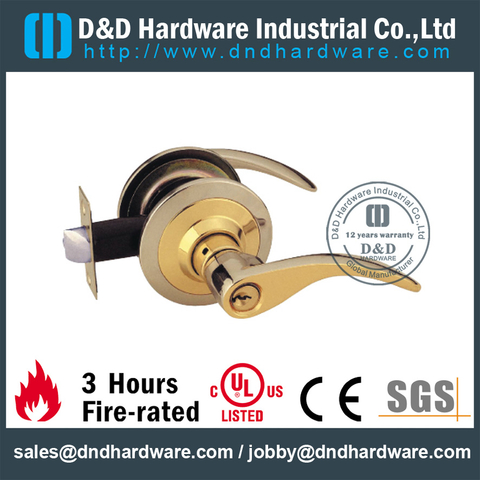 Zinc Alloy Key Lever Lockset for Wood Door-DDLK005