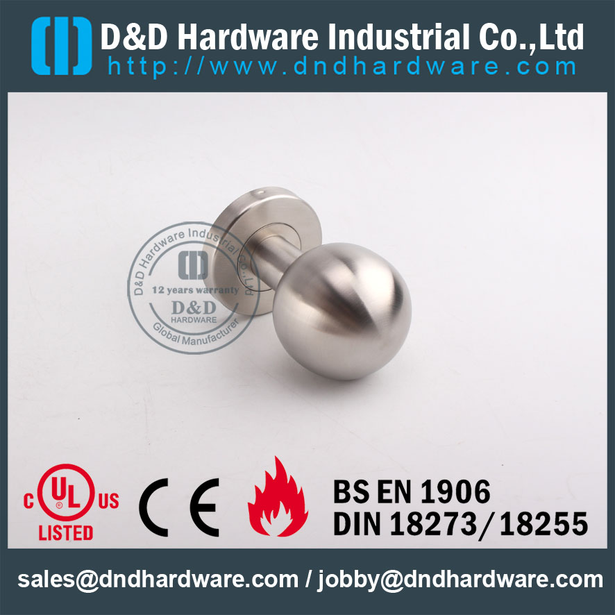 SS304 Hollow Ball Interior Door Knob for Single Wooden Door-DDTH031