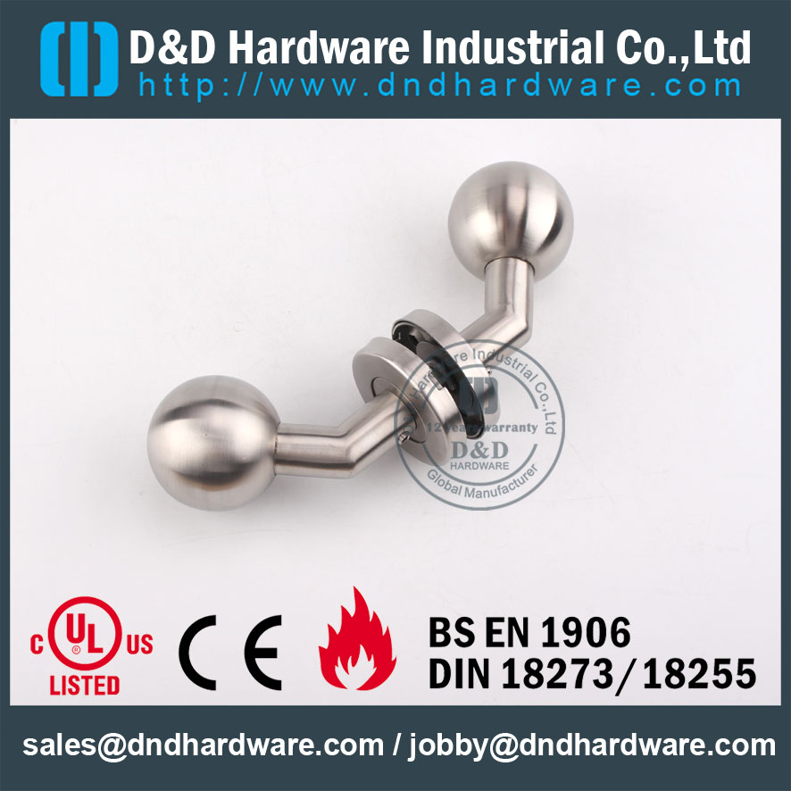 Stainless Steel 304 Mitred Ball Brushed Nickel Door Knob for Single Office Door -DDTH032