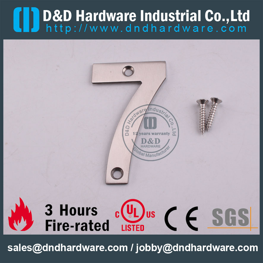 D&D Hardware-Wholesale Door Hardware SS304 Number Sign Plate DDSP013