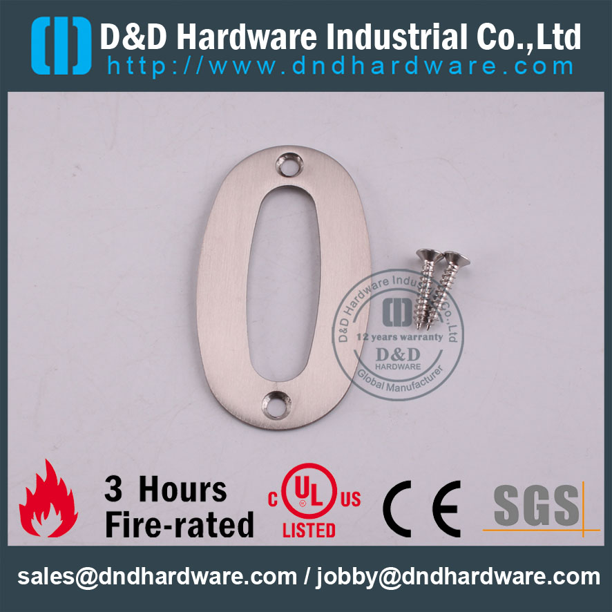 D&D Hardware- Euro Interior SSS Number Sign Plate DDSP013