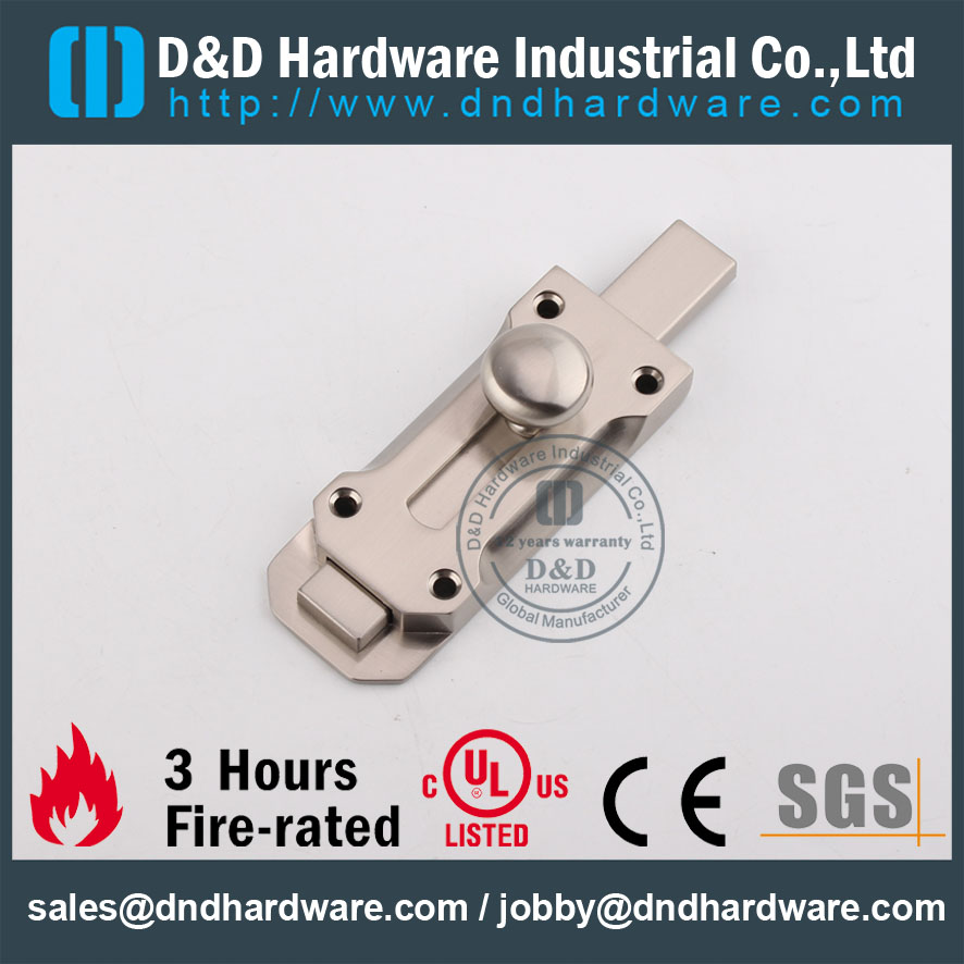Zinc Alloy Casting Antique Brass Flush Door Bolt for Metal Door -DDDB025