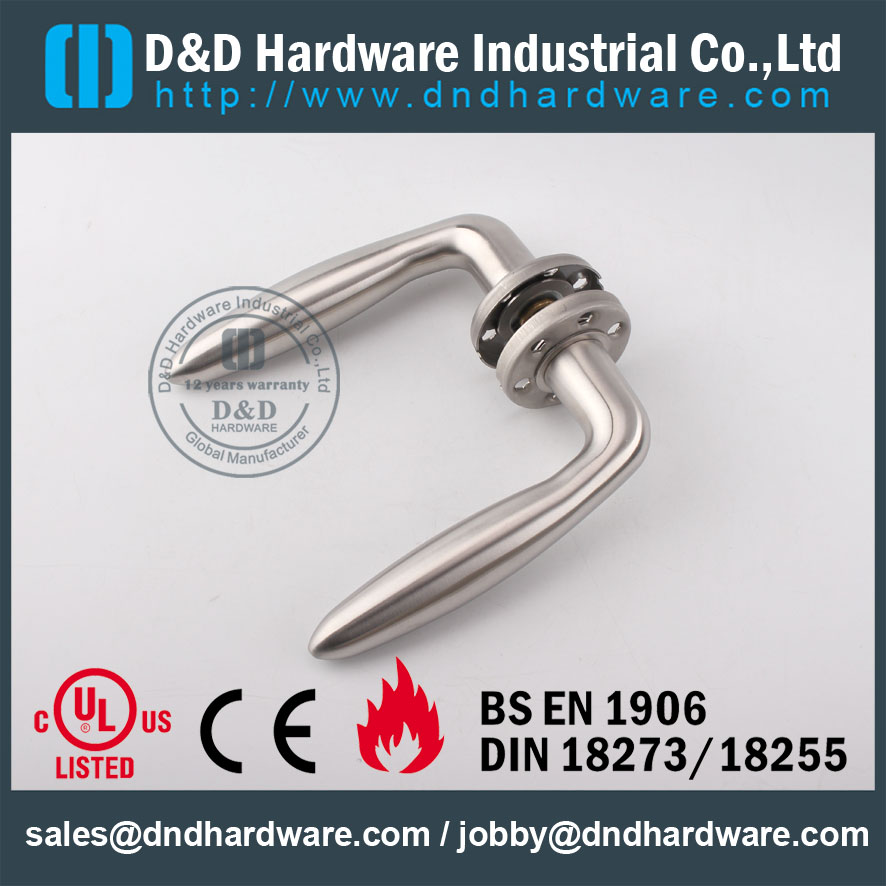 D&D Hardware-Fire Rated Solid lever handle DDSH024