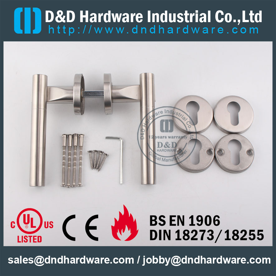 D&D Hardware- Fire Rated Solid lever handle DDSH018