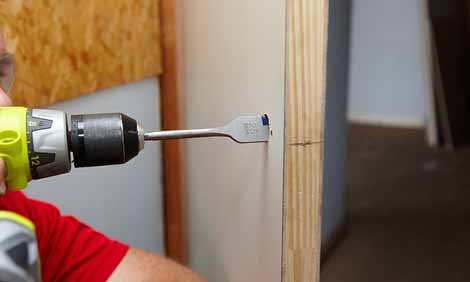 Installation of stainless steel door handle