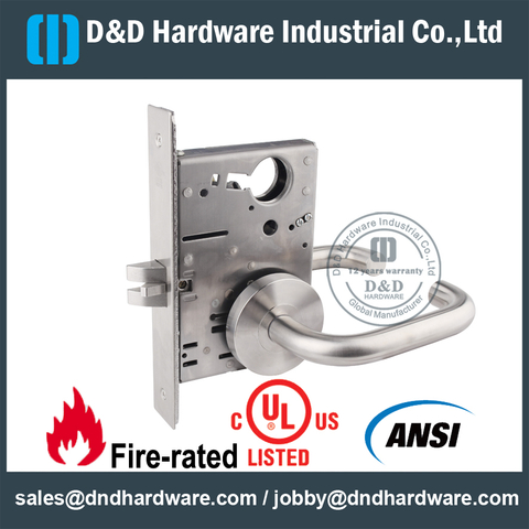 SS304 ANSI Mortise Passage Door Lock-DDAL01 F01