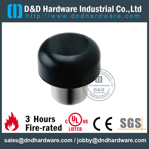 Stainless steel mushroom type wall/foot mounted door stopper for Bath Door- DDDS091