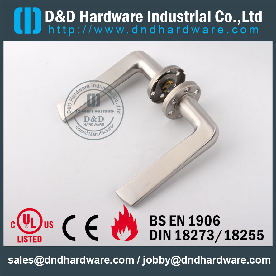 D&D Hardware-Fire rated Stainless steel lever handle DDTH034