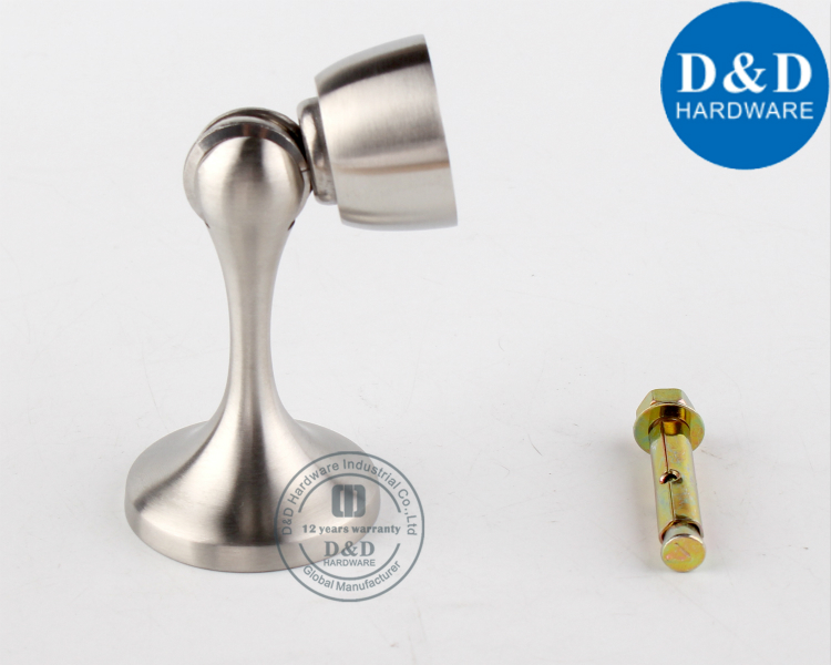 Stainless Steel Polish Magnetic Floor Door Stop-D&D Hardware