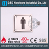 Stainless Steel 304 Men’s Washroom Square Sign Plate 100x100mm for Bathroom Doors –DDSP001