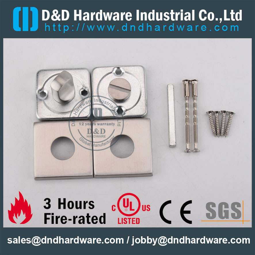 D&D Hardware-Square SS304 Fire Rated Thumb Turn with Indicator DDIK004