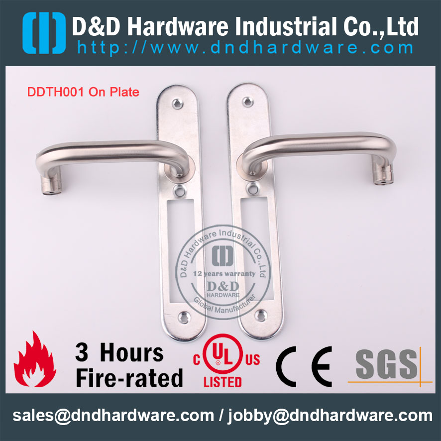 D&D Hardware-Europe Market Tube lever handle with plate DDTP003