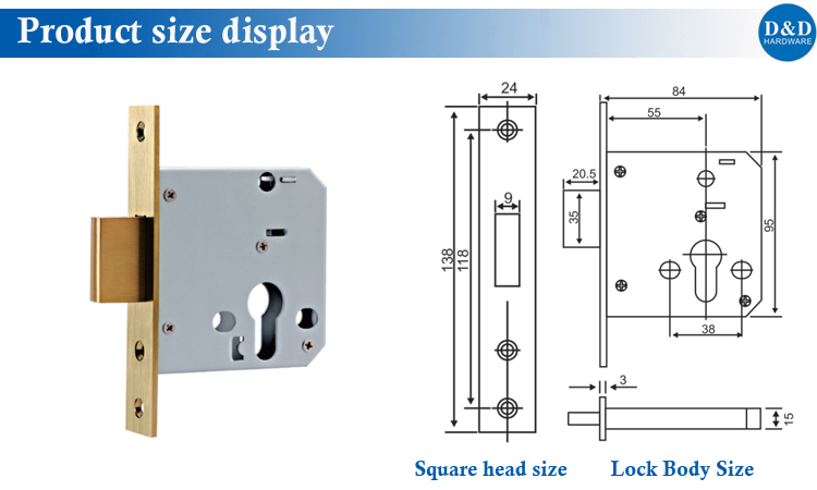 Product size display-D&D Hardware