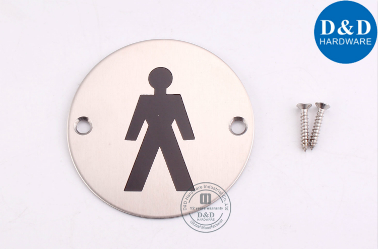 Men’s Washroom Square Sign Plate-D&D Hardware