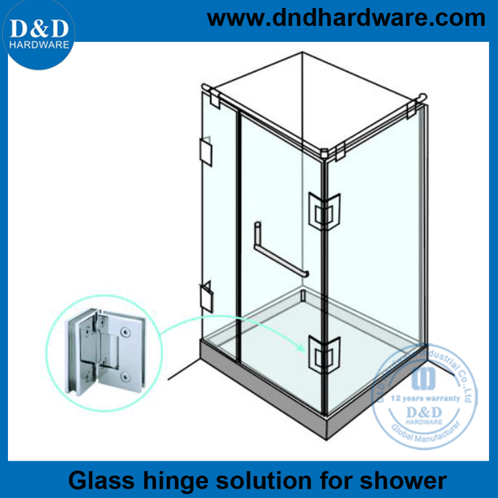 SS316 Glass to Glass Shower Hinges-DDGH002