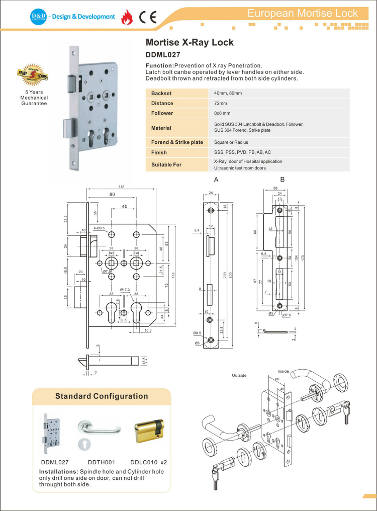 Mortise X-Ray Lock-D&D Hardware