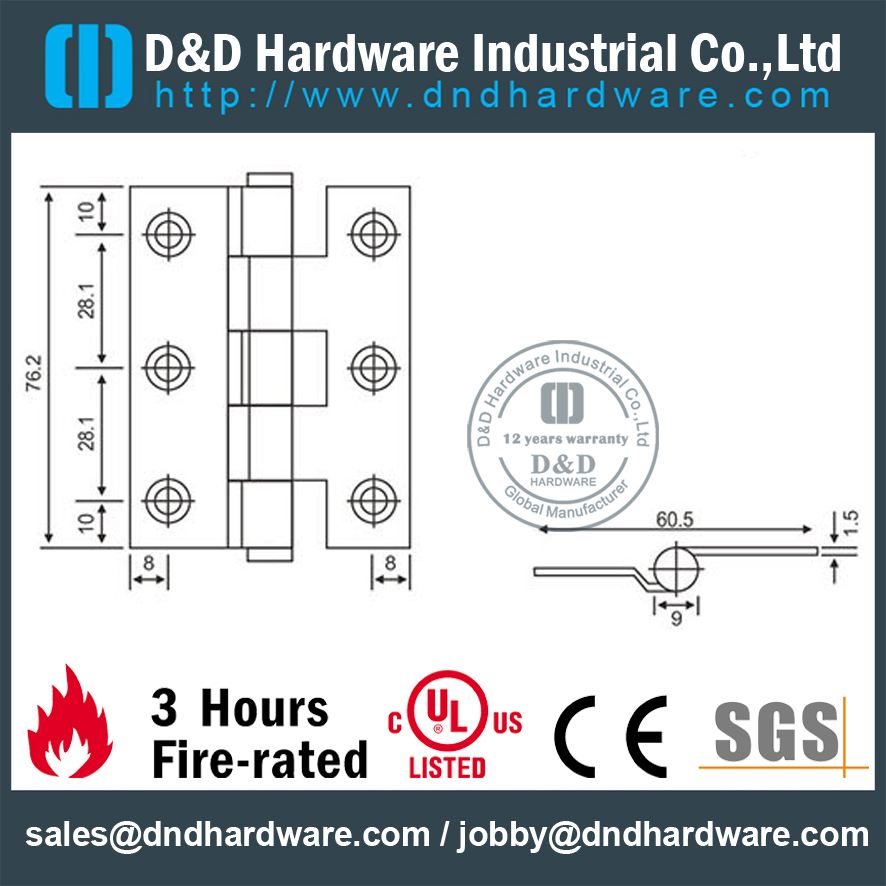 SS316 Antirust Crank Hinge-DDSS040