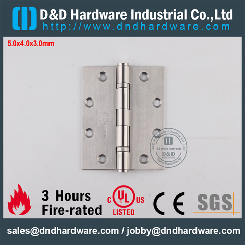 SS316 UL Fire Rated 2BB Hinge-DDSS005-FR-5x4x3.0mm 