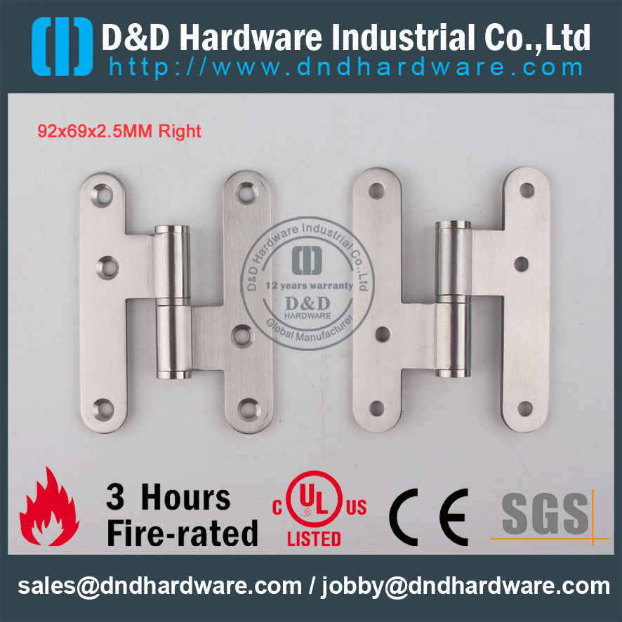 D&D Hardware-Europe Market SS304 Round Corner H Hinge DDSS019