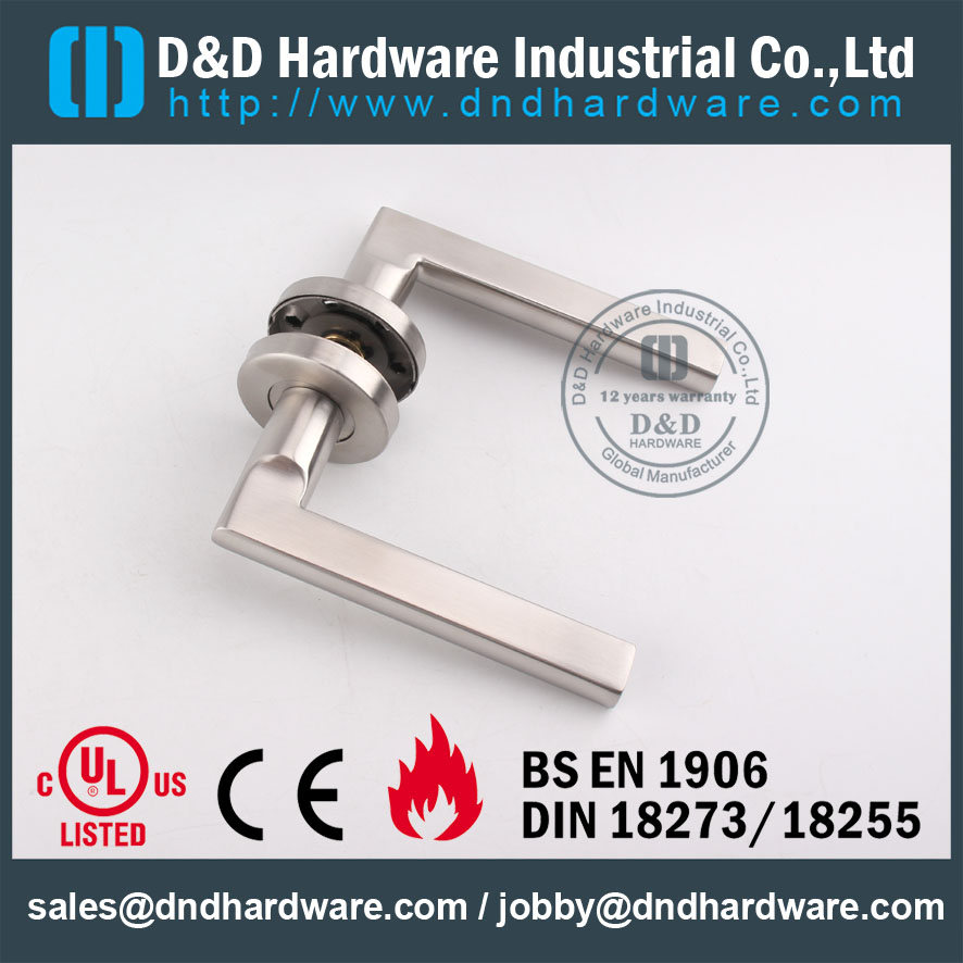 D&D Hardware-Steel Door lever handle DDTH035