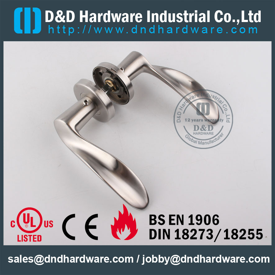 D&D Hardware-Fire Rated SS304 Solid lever handle DDSH006