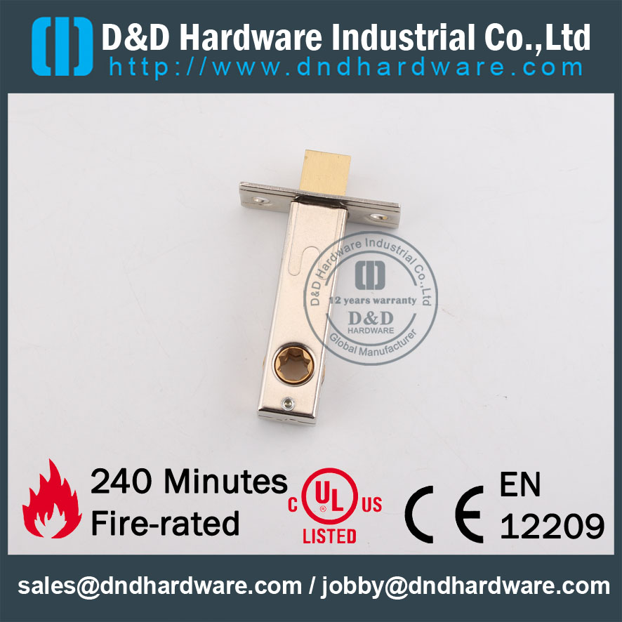 D&D Hardware-Stainless Steel Sqaure Head WC-Deadbolt DDML033
