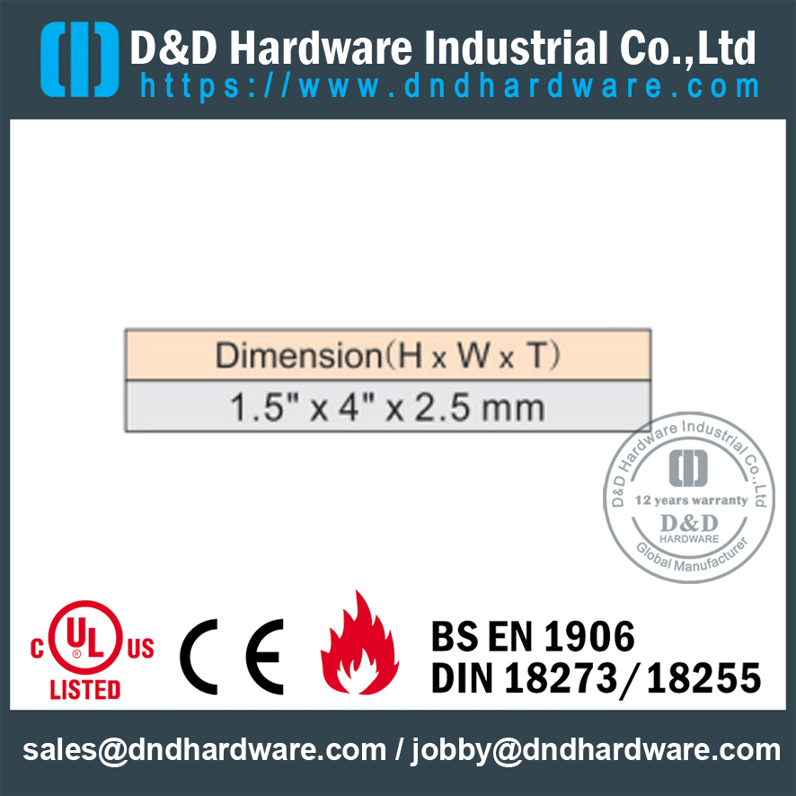 DDBH015-Solid brass trapezoid table hinge with BHMA standard 