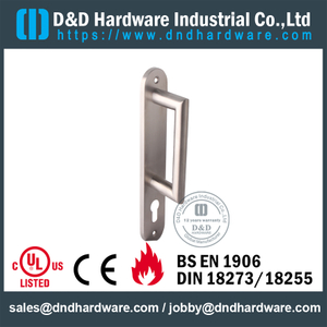 SSS304 New Design Euro Durable Commercial Door Handle with Plate for South America market