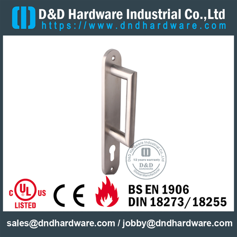 SSS304 New Design Euro Durable Commercial Door Handle with Plate for South America market