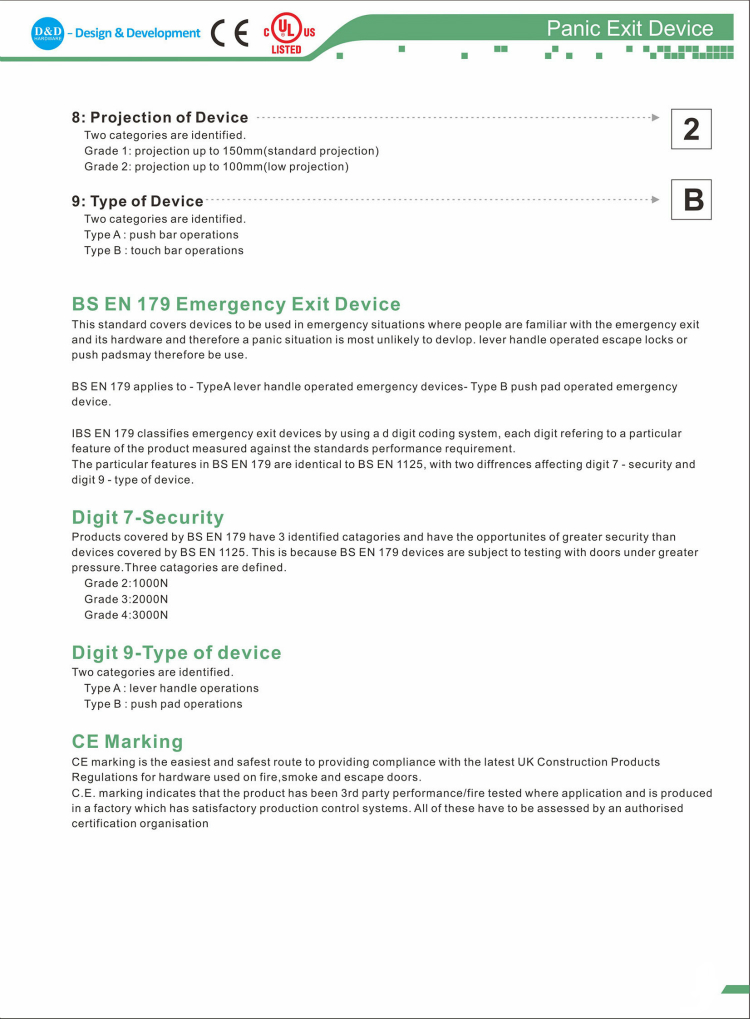 BS EN1125 Panic Exit Device（2）-D&D Hardware