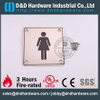 Stainless Steel Women’s Bathroom Square Sign Plate 100x100mm for Restroom Doors –DDSP002
