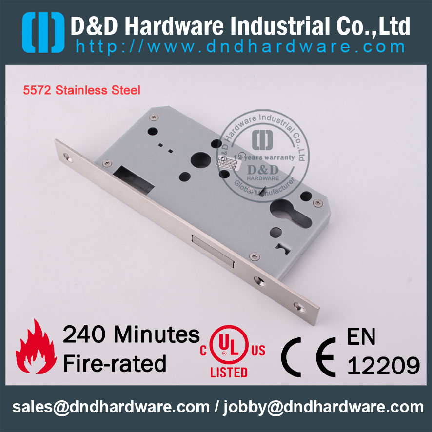 D&D Hardware-SS304 Door Accessories Fire Rated Deadbolt Lock DDML013