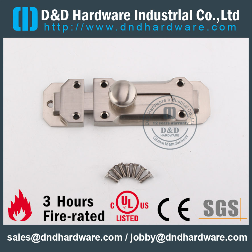D&D Hardware-Metal Door Decorative Design Door Bolt DDDB025